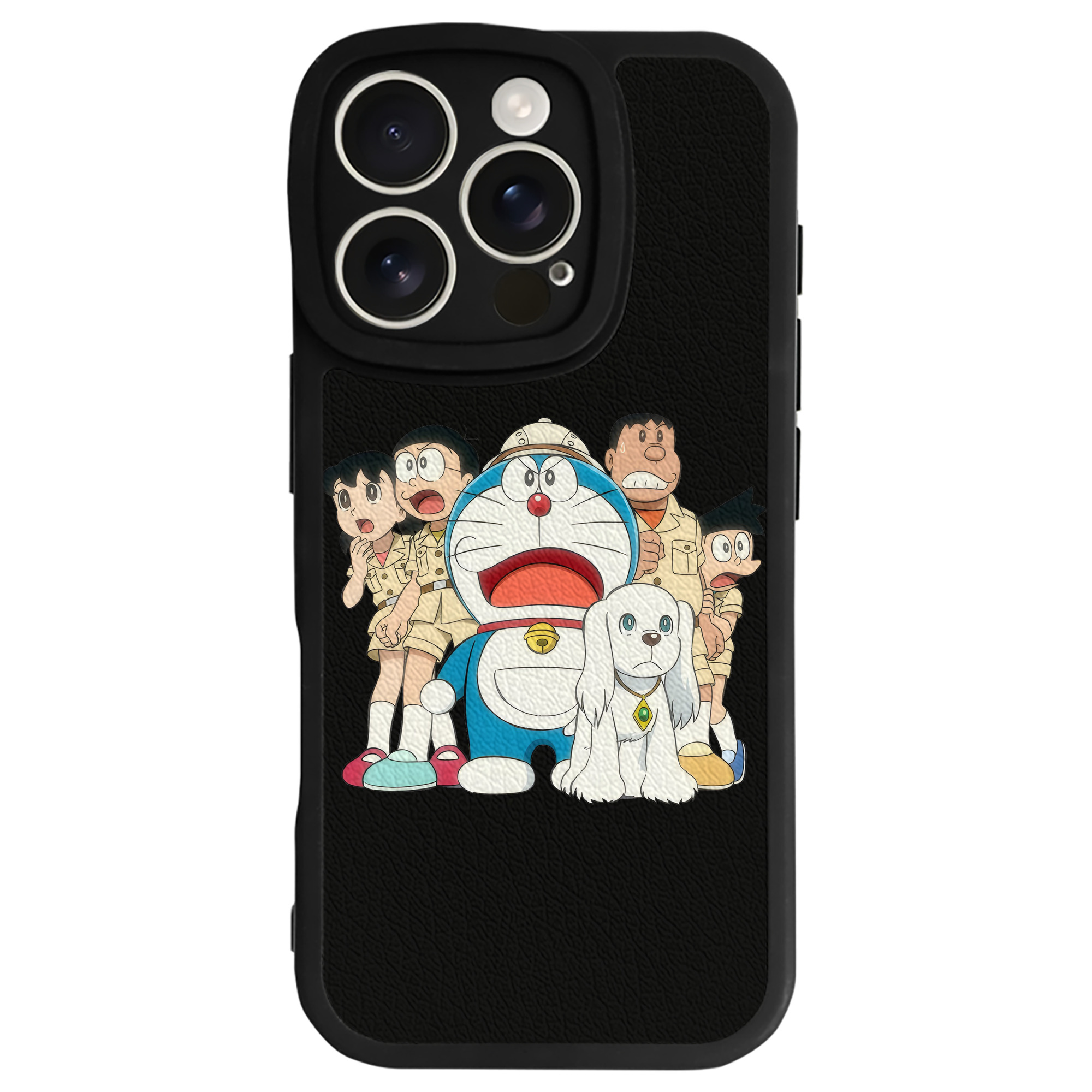 （画像用） ドラえもん Doraemon 【iPhone 16シリーズ対応】シリコンスマホケース（レザー調） 材質：シリコン